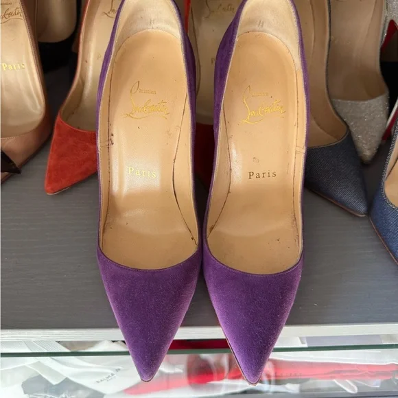 Christian Louboutin Purple Stiletto Heels - Picture 2 of 3